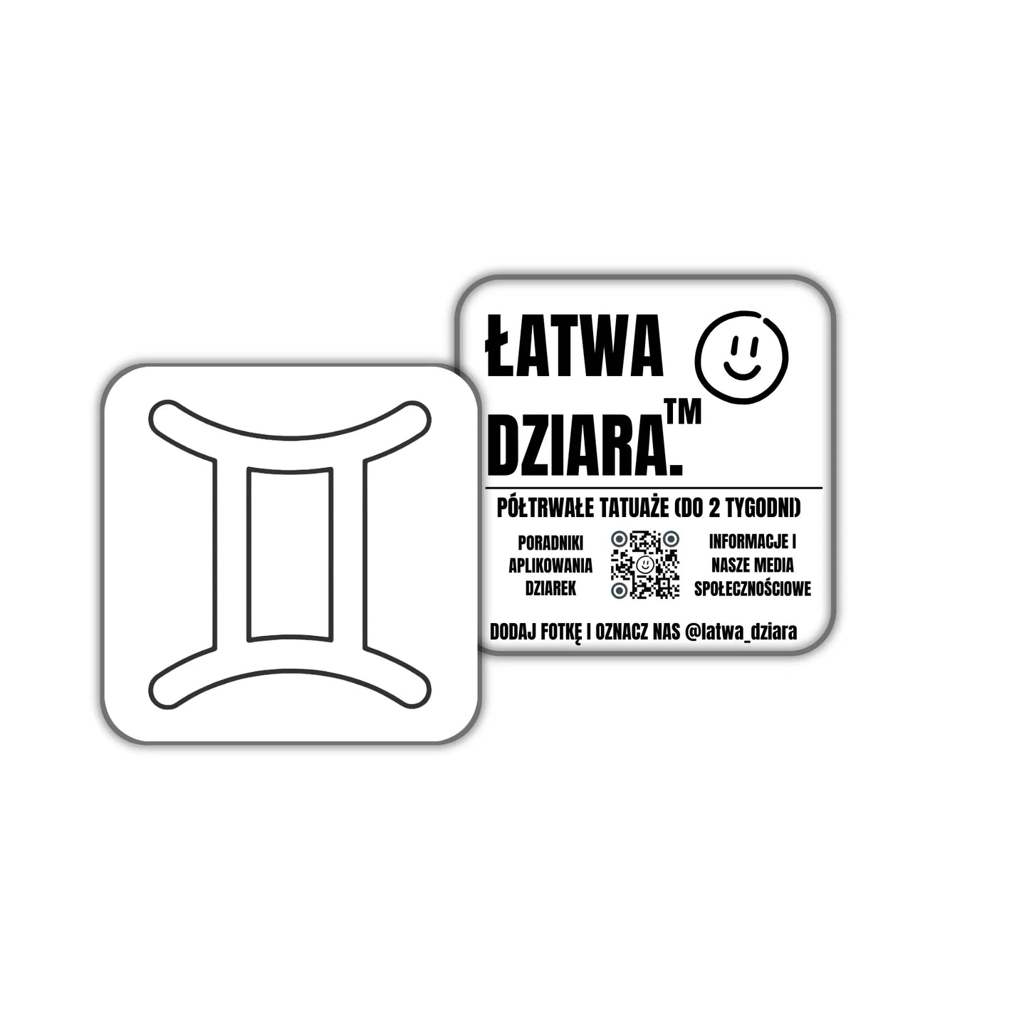 Znak Bliźnięta - ŁatwaDziara™