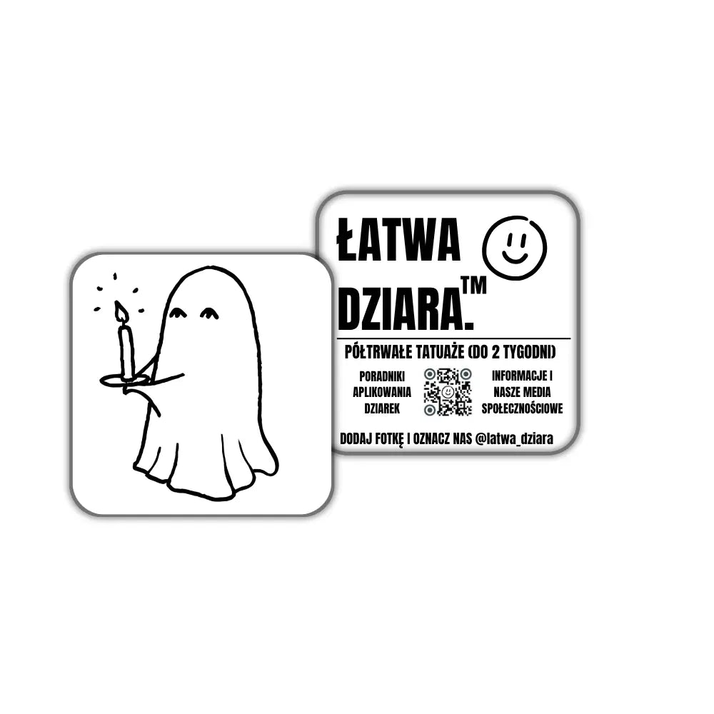 Duch ze Świeczką - ŁatwaDziara™