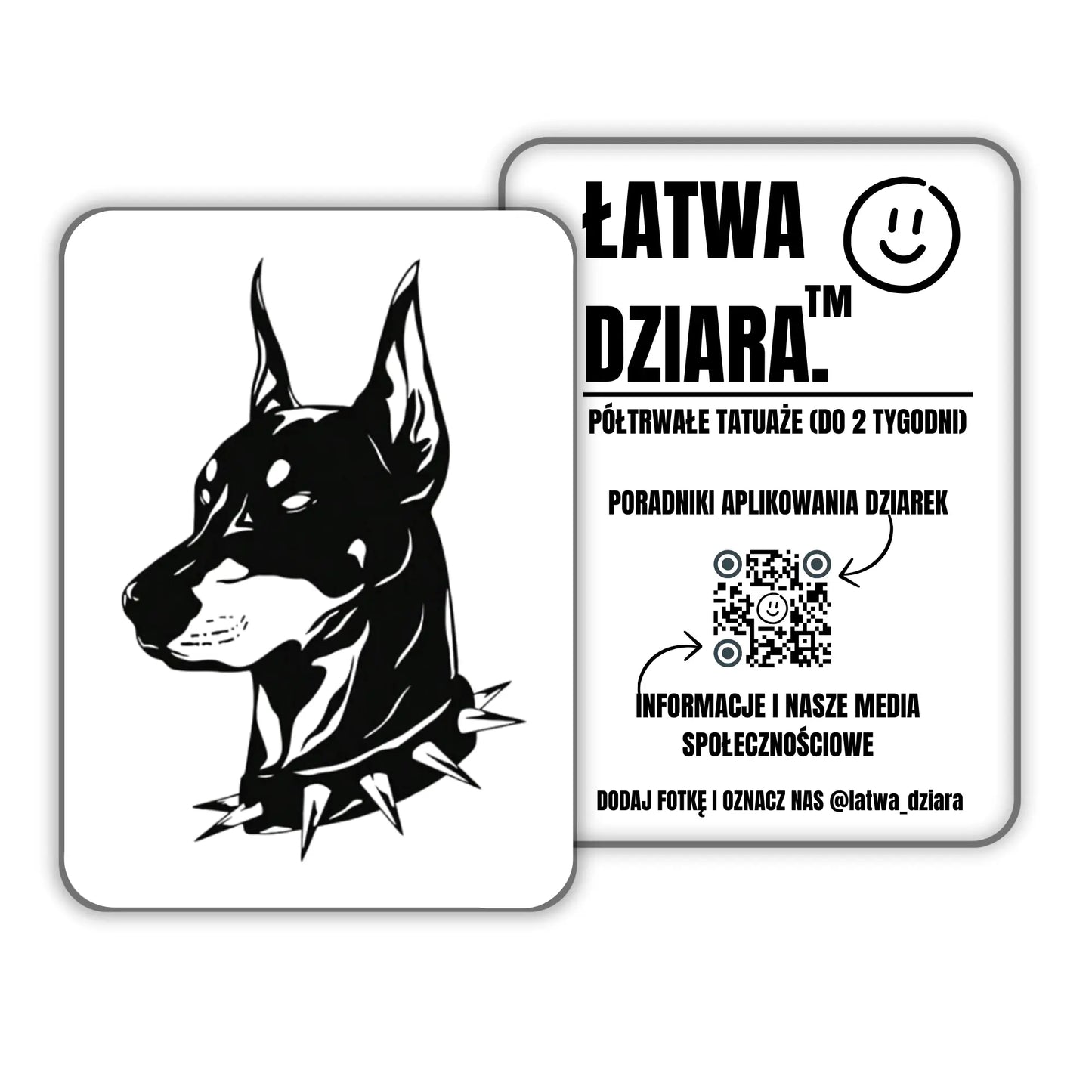 Duży Doberman z Kolcami - ŁatwaDziara™