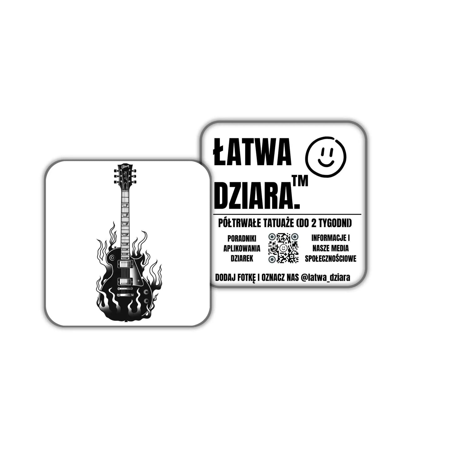 Gitara w Płomieniach - ŁatwaDziara™