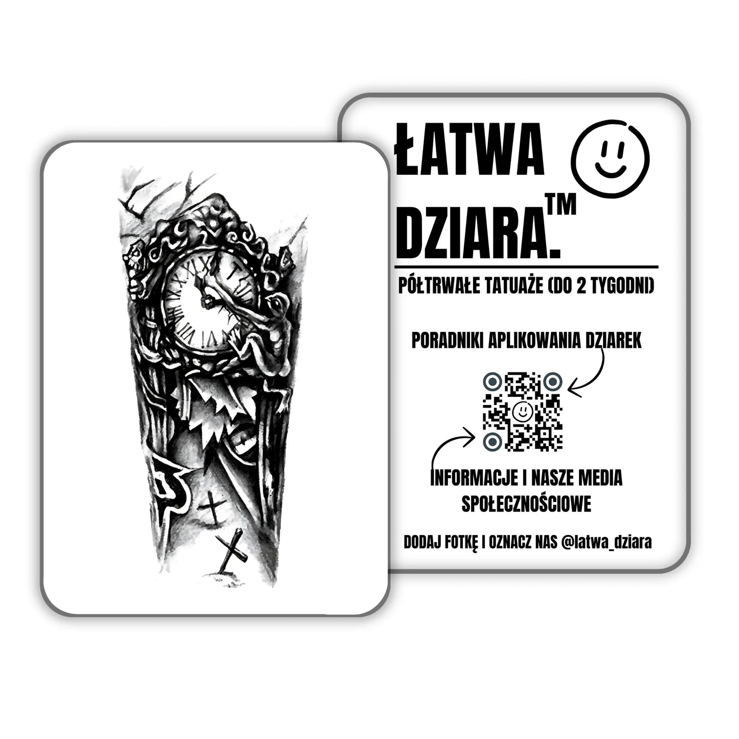 Zegar i Krzyże - ŁatwaDziara™