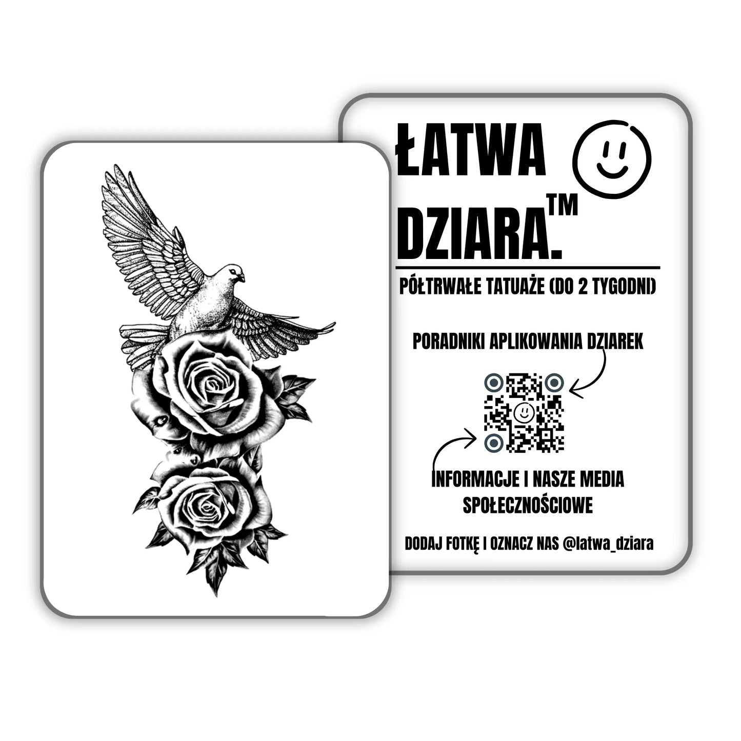 Gołąb i Róże - ŁatwaDziara™