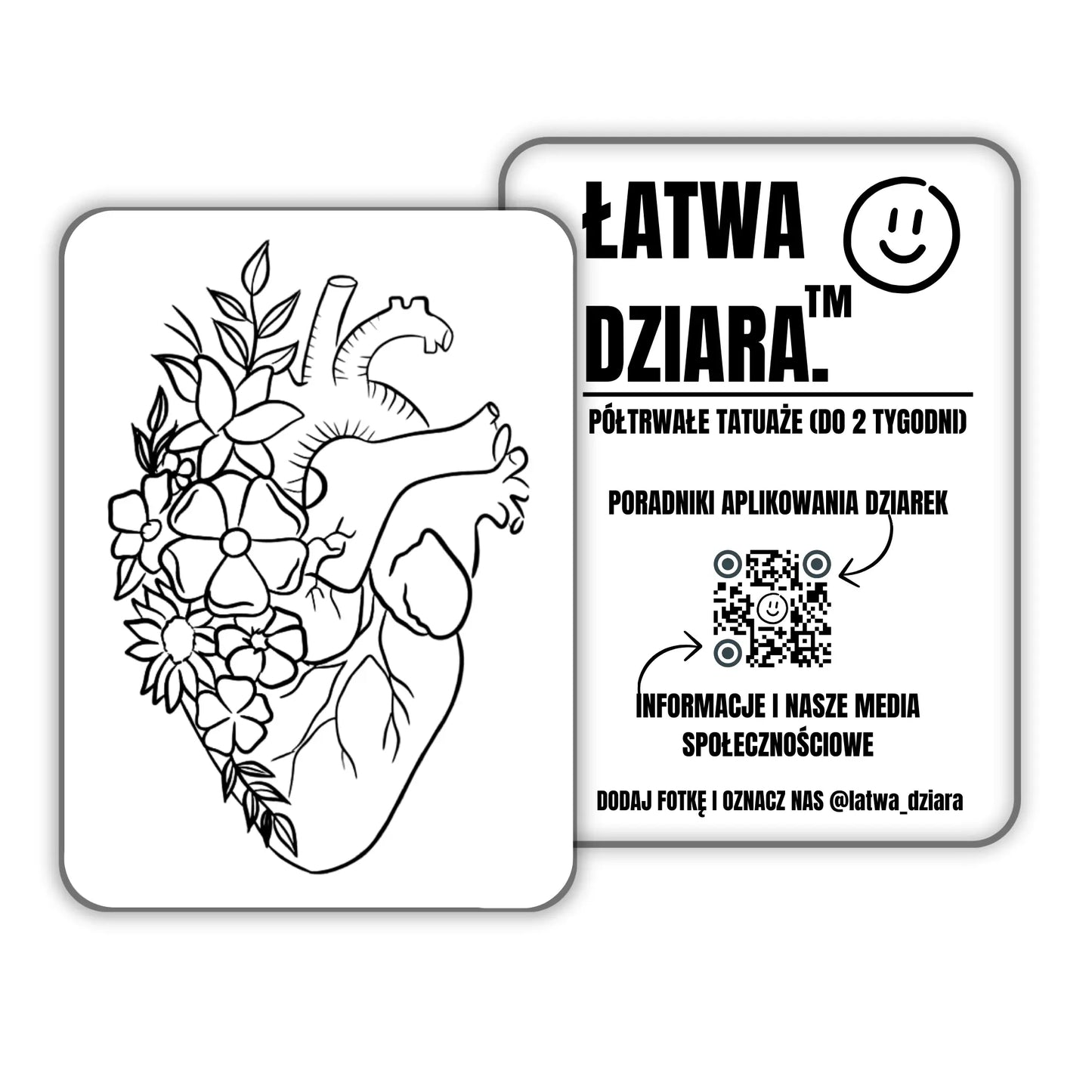 Serce z Kwiatami - ŁatwaDziara™