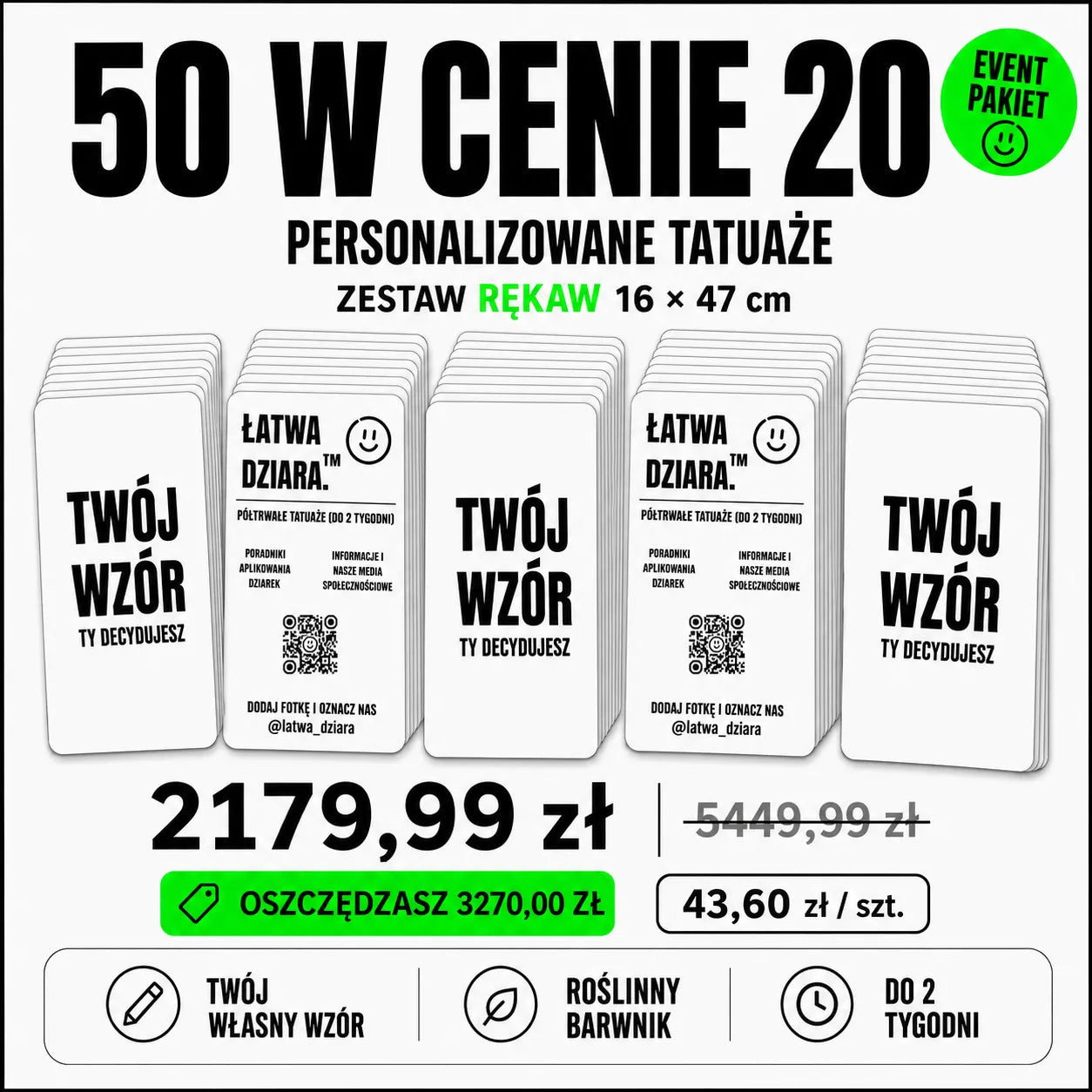 Tatuaż na zamówienie Rękaw - Twój wzór