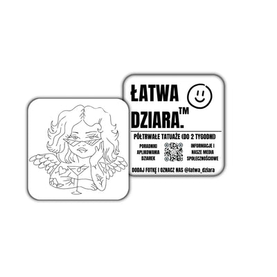 Aniołek z Drinkiem - ŁatwaDziara™
