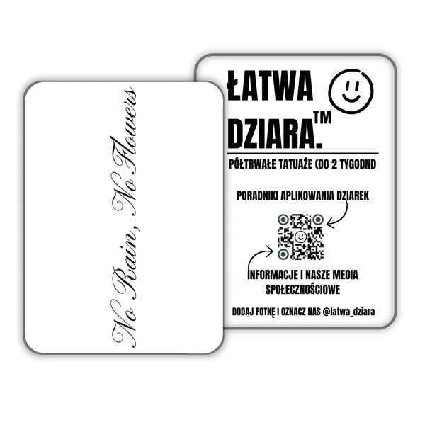 No Rain, No Flowers - ŁatwaDziara™