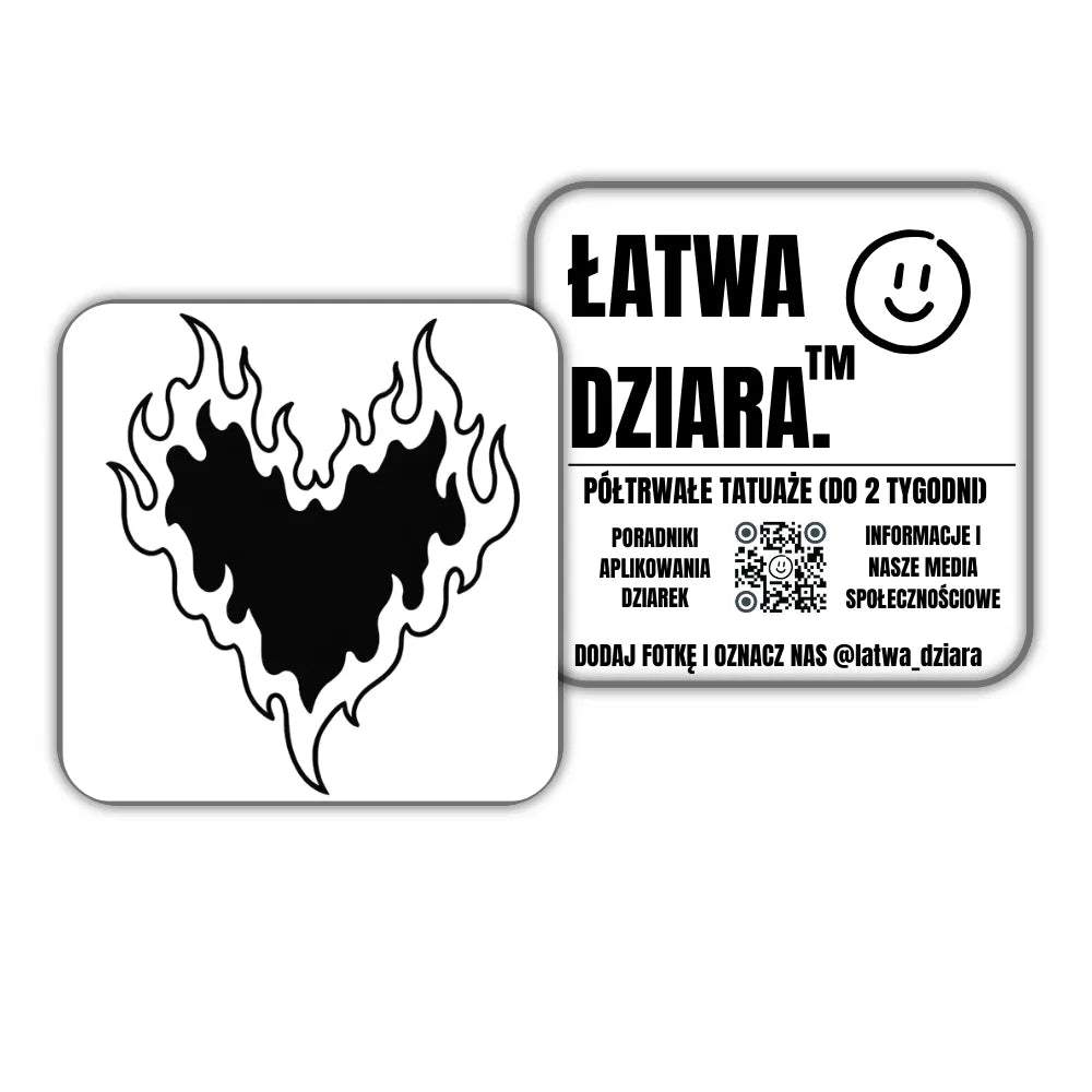Płonące serducho - ŁatwaDziara™
