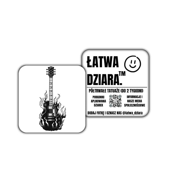 Gitara w Płomieniach - ŁatwaDziara™