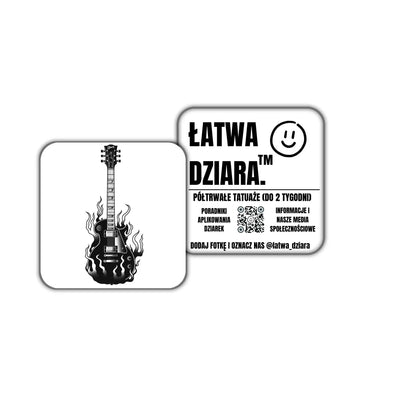 Gitara w Płomieniach - ŁatwaDziara™