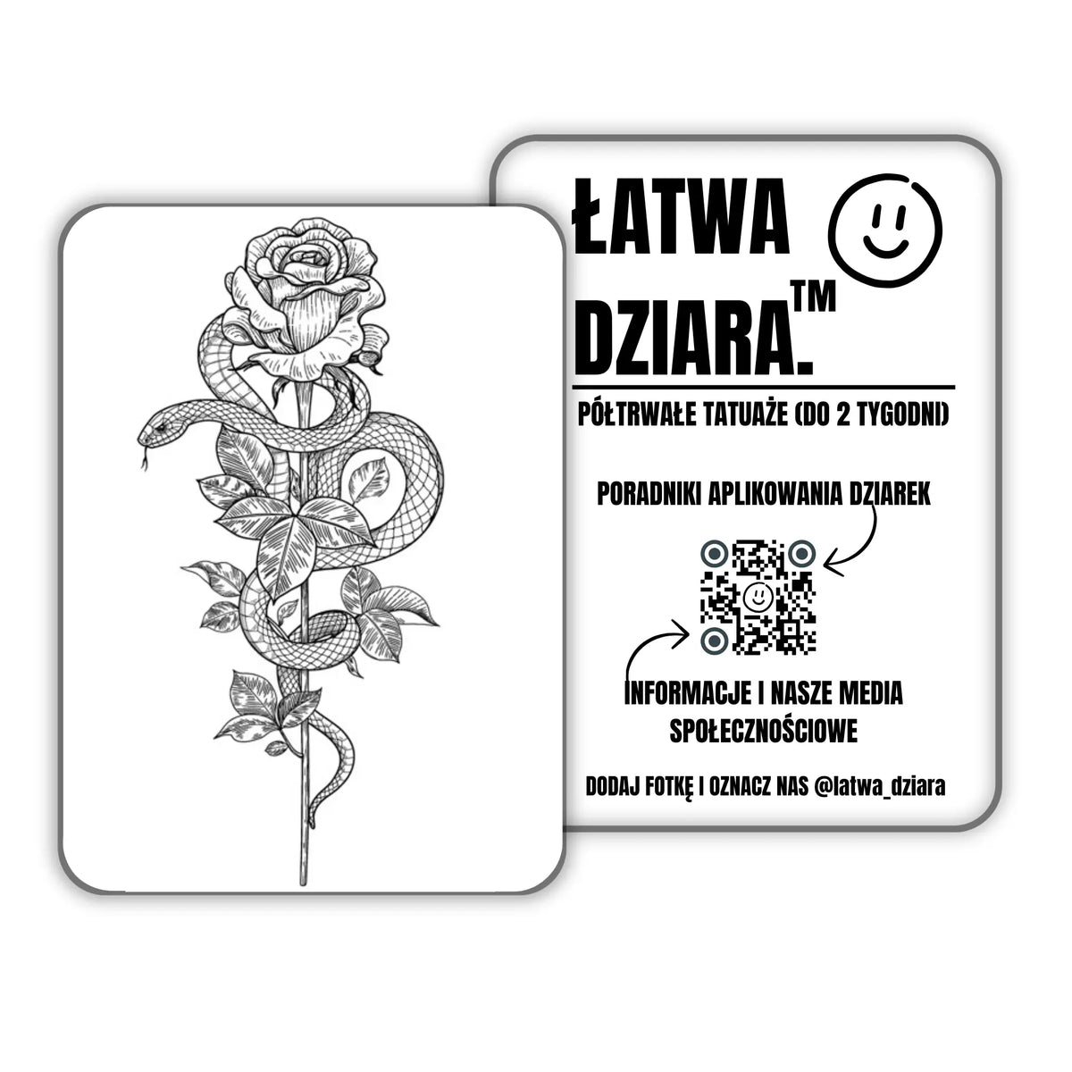 Wąż i Róża - ŁatwaDziara™