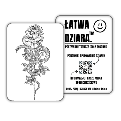 Wąż i Róża - ŁatwaDziara™