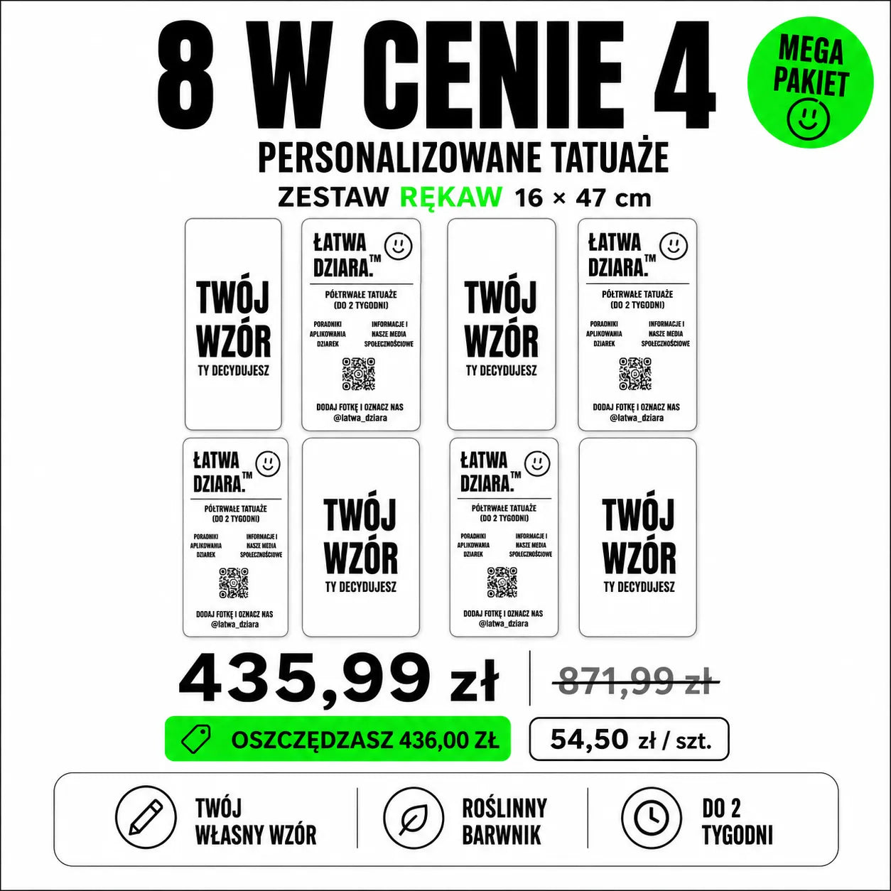 Tatuaż na zamówienie Rękaw - Twój wzór