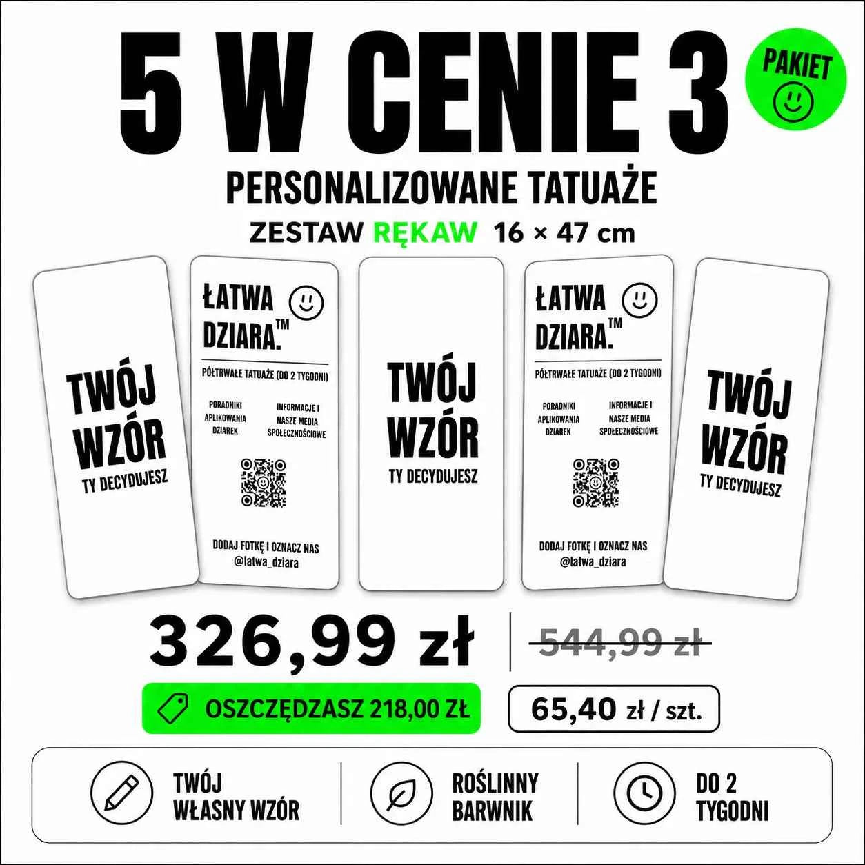 Tatuaż na zamówienie Rękaw - Twój wzór