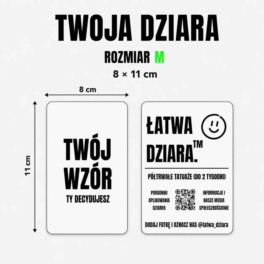 Tatuaż na zamówienie M - Twój wzór