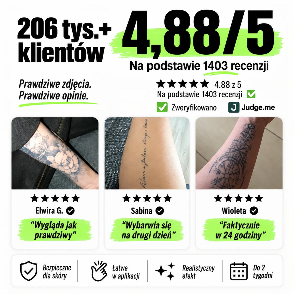 Tatuaż na zdjęciu klientki Sylwii