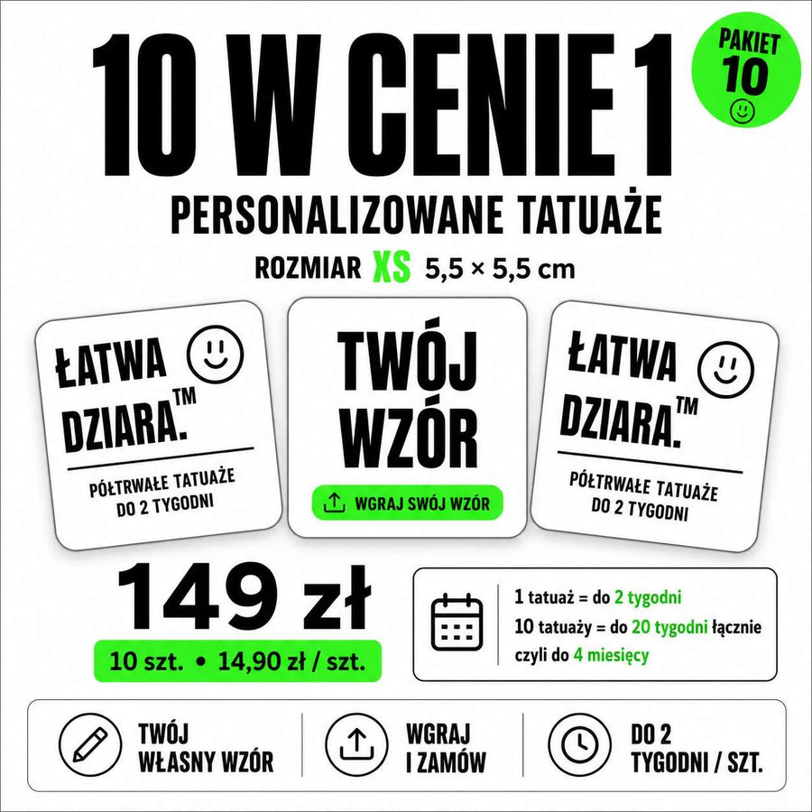 Tatuaż na zamówienie XS